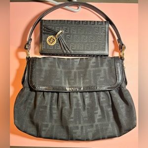 Fendi shoulder bag and matching wallet.